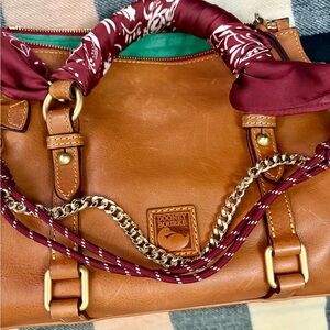 Dooney & Bourke Mini Florentine Leather Satchel—Authentic—accessories included